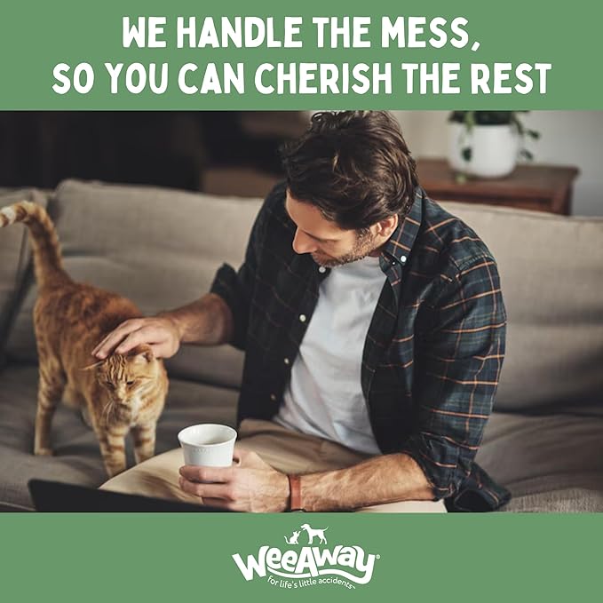 Wee Away Original Formula Concentrated Stain & Odor Remover, Enzyme Cleaner, Pet Urine Odor Eliminator for Home - Pet Mess Destroyer for Carpet & Furniture, Green Tea Scent, 32 fl oz