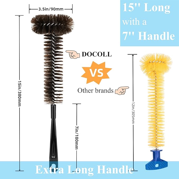 Garbage Disposal Brush and Cleaner with Extra Long 15" Handle Effortlessly Remove Residue,and Build-Up Universal Fit for All Disposal Units