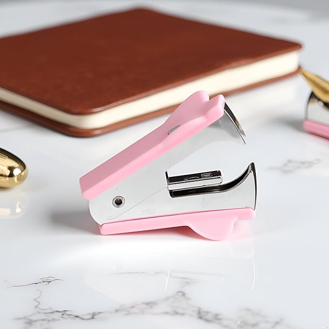 2Pcs Pink Stapler Removal Tool, Stapler Removals Puller Tool, Wear-Resistant Remover Tool with Non-Slip Handle, Staple Puller Tool Supplies for Students, School, Home, Teachers Staple Removers