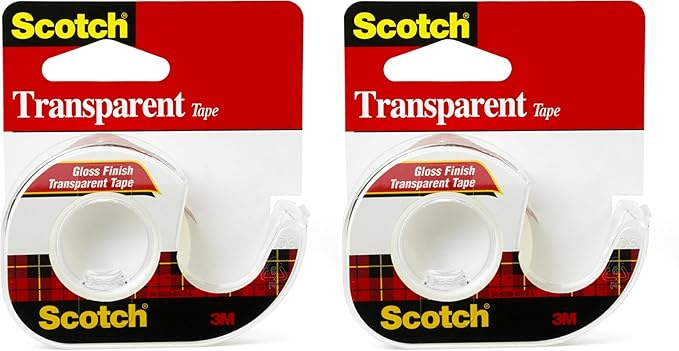 Scotch Transparent Tape 12'' X 4501 ea,(Pack of 2)