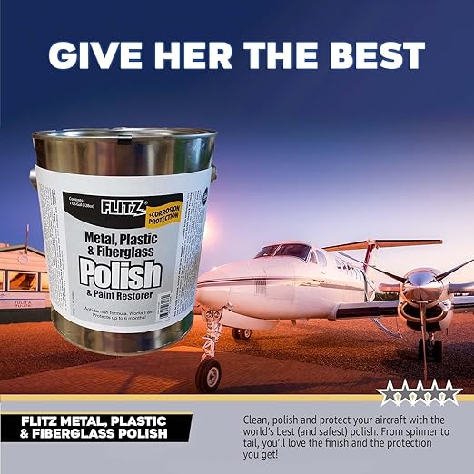 Flitz Multi-Purpose Metal Polish Paste - 1 Gallon Tub of USA-Made Chrome Polish - Works on Stainless Steel, Aluminum, Plastic, Jewelry and Cars - Non-Abrasive Cleaner & Rust Remover (1 Pack)