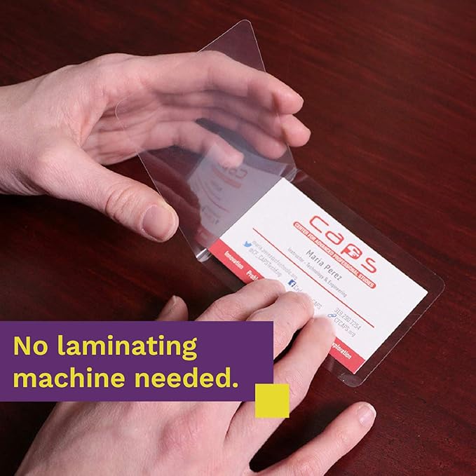 ATack Self-Sealing Laminating Pouches Business Card Size, 9.5 Mil and Hard Self Laminating Business Cards Pouch (Pack of 25)