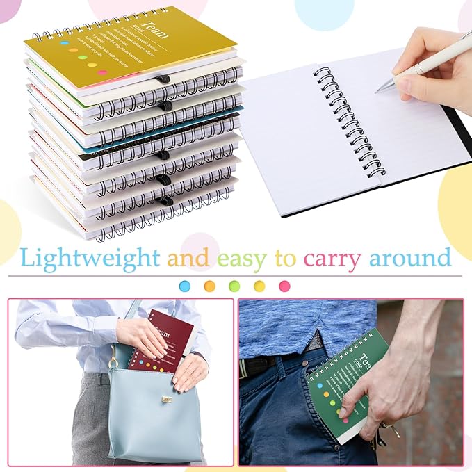 24 Pcs Employee Appreciation Gifts Bulk Team Recognition Notebooks with Sticky Notes Staff Thank You Gifts for Social Worker Teacher Nurse Coworker Office Motivation Set (Bright Color)
