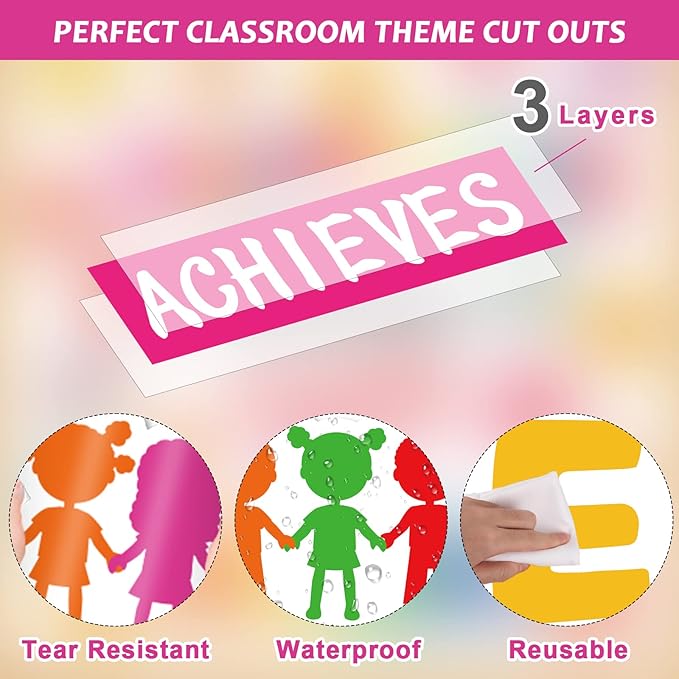 Team Welcome Set - Classroom Decoration Cutouts for Party & School Door Welcome Bulletin Board Craft Home Wall