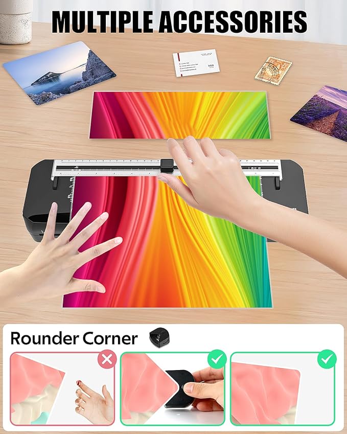 Laminator A3 Laminator Machine with Built-in Trimmer, 70s Fast Warm-up, 13 Inches Cold and Thermal Laminating with 20 Laminating Sheets, Portable Laminating Machine for Home Office School Use