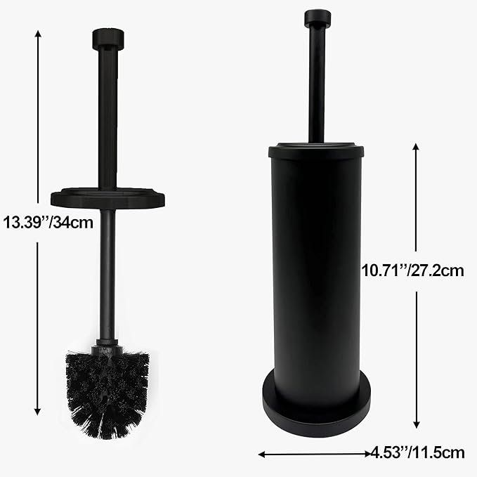 Matte Black Toilet Bowl Brush with Holder, Durable Bathroom Cleaning Tool, Modern Design for Easy Toilet Maintenance, Bathroom Cleaner Brush for Efficient Cleaning and Hygiene