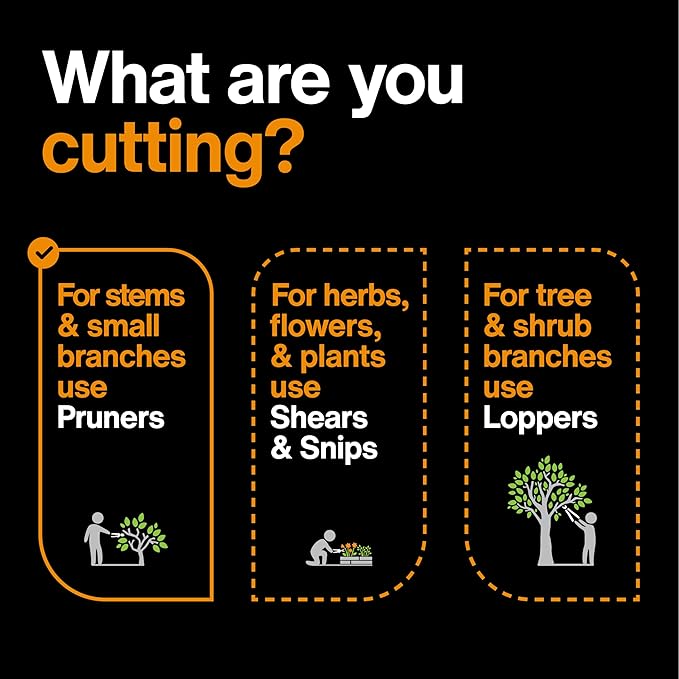 Fiskars Anvil Pruner, 5/8-Inch Cut Capacity Branch Cutter with Power-Lever Technology That Provides More Cutting Power, Best for Dry, Dead Stems and Small Branches