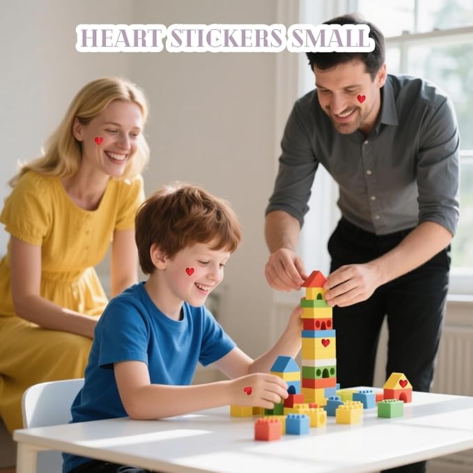 1800pcs Mini Heart Stickers (0.5 Inch), Holographic Red Small Stickers for Envelope Seals, Teacher Classroom Rewards, Planners, Scrapbooking & Valentines Day Decoration (30 Sticker Sheets)