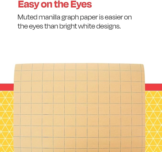 School Smart Graph Paper, 1 Inch Rule, 9 x 12 Inches, Manila, Pack of 500 - 085481