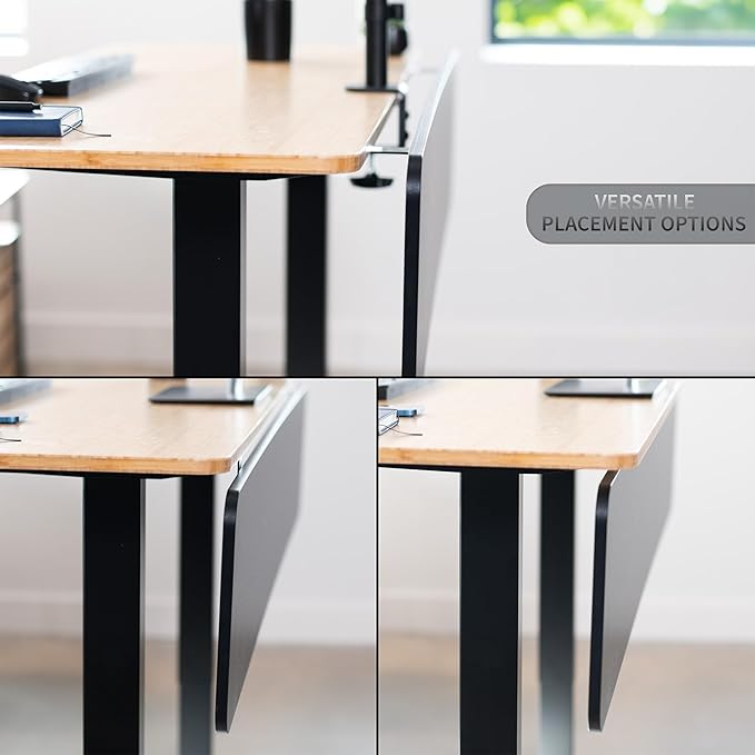VIVO Laminate 59 x 12 inch Modesty Panel for Office Desk, 3 Configuration Options, Cable Management Organizer, Black, PP-LM60-B
