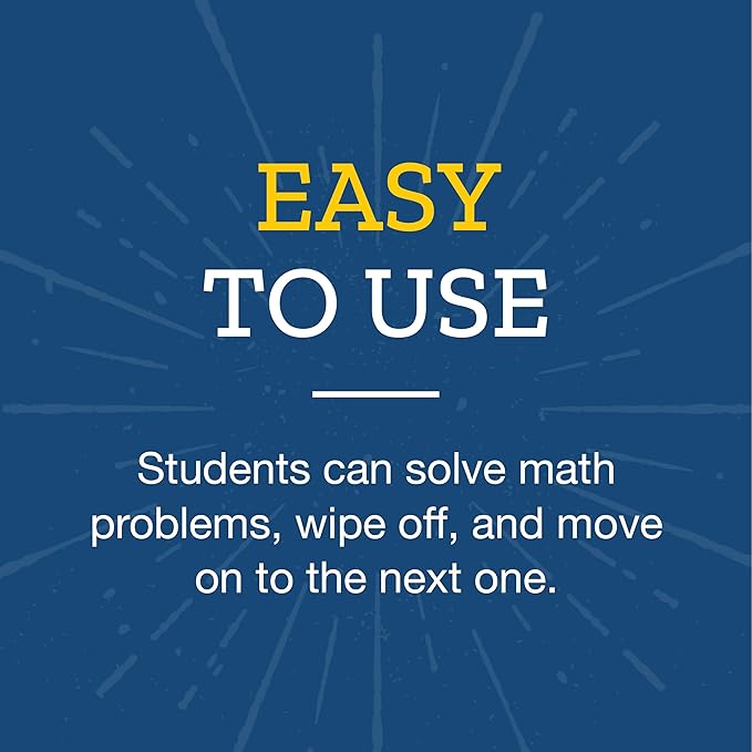 Really Good Stuff Place Value Dry Erase Boards, 12" by 9" -Set of 6- Help Students Write Large Numbers in Standard, Word, Expanded Forms, Double-Sided Practice Boards