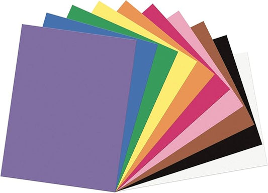 Prang (Formerly SunWorks) Construction Paper, 10 Assorted Colors, 9" x 12", 200 Sheets