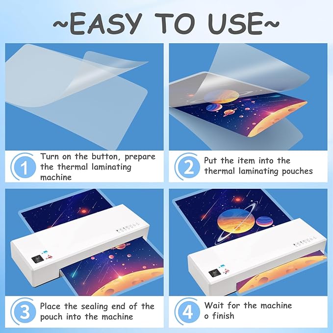 Clear Thermal Laminating Pouches 3mil Letter Size Plastic Laminator Sheets 9 x 11.5 Inch (400 Pack)