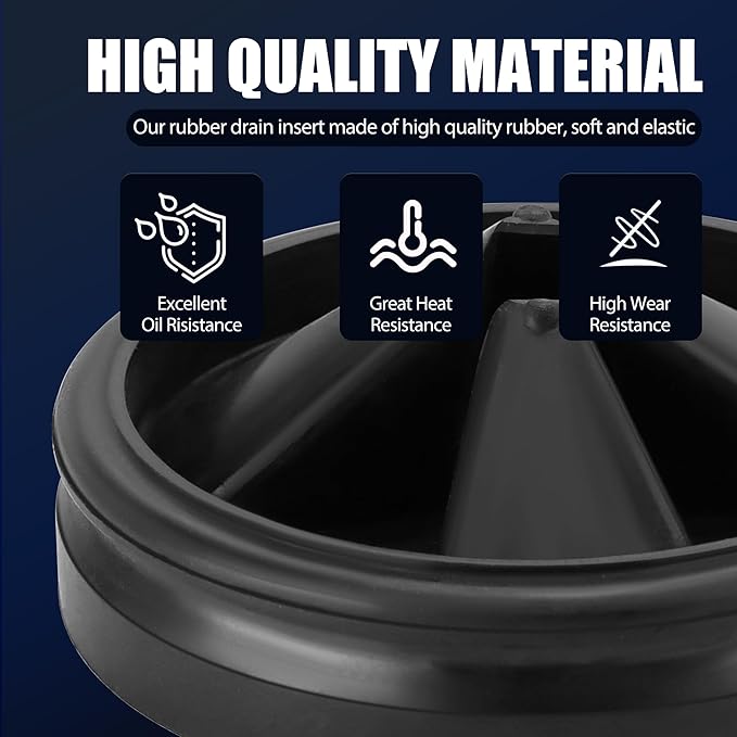 3 3/8" Garbage Disposal Splash Guards Sink Baffle QCB-AM Replacement for InSinkErator Evolution Series, Upgraded Funmit Removable Quiet Collar Drain Plugs, Garbage Disposer Accessories, Black