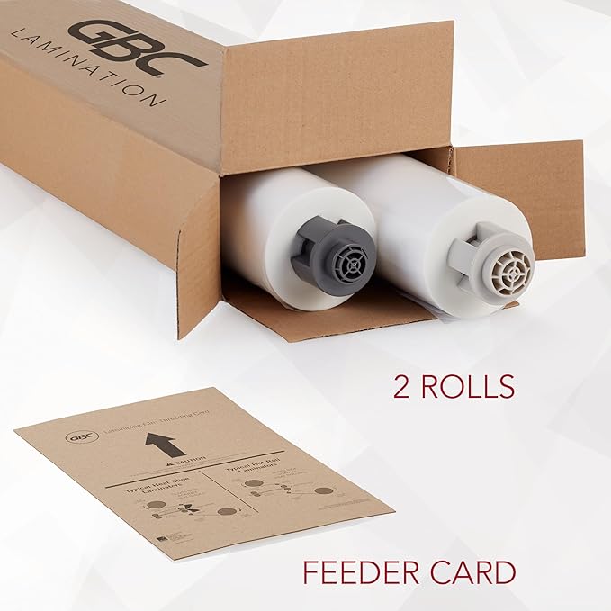 GBC Thermal Laminating Film, Rolls, Ultima 65 EZLoad, Nap I, 3 mil, 25" x 250', 2-Pack (3000024EZ)