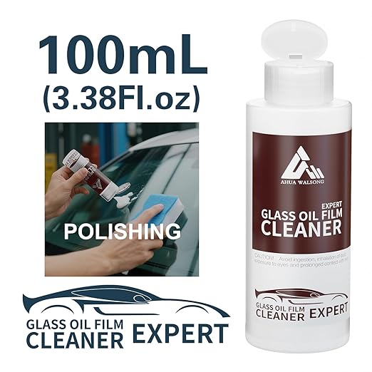 Glass Polish 100ml Cerium Oxide Glass Polishing Solution for Removing Oil Film, Water Spots, Eddies, Glass Water Stains, Wiper Marks on The Glass Surface, Restoring clearity (White, 100ml)