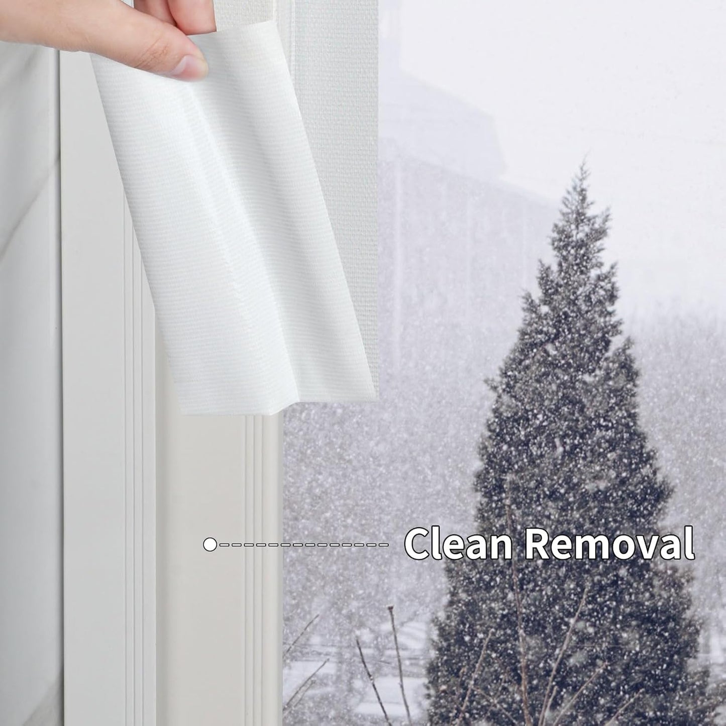 Cloth Duct Window Seal Strip Tape for Winter, 1.89in x 66FT, Weather Stripping Sealing Insulation Tape for Windows and Door, Easy Tear Sealer Draft Blocker