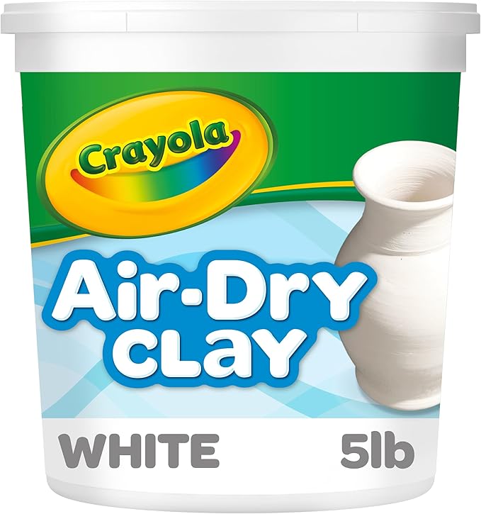 Crayola Air Dry Clay (5lbs), Teacher Supplies, Natural White Modeling Clay for Kids, Sculpting Material, Bulk Craft Supplies for Art Classrooms, Pack of 4