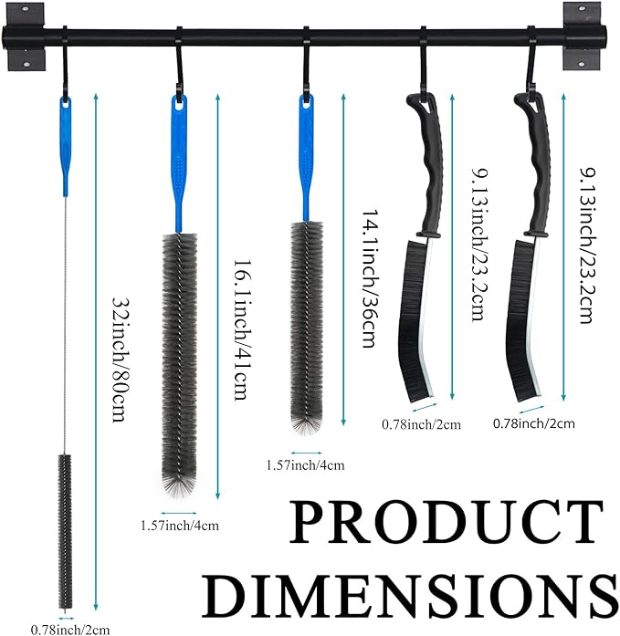 Dryer Vent Cleaner Kit and Grout Brush, Refrigerator Flexible Long-Handled Coil Cleaning kit - Air Conditioner Cleaning Brush Set - AC Washing Machine washbasin Brush for Household Maintenance