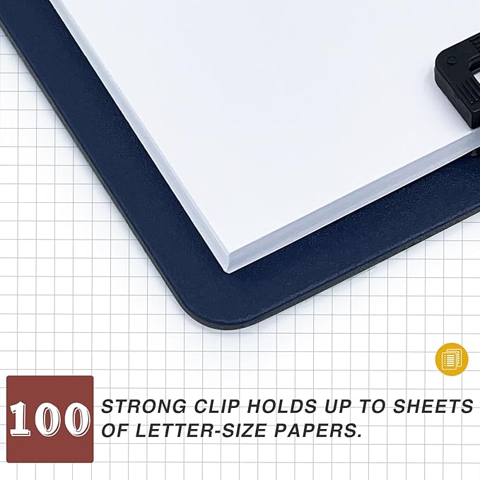 8 Pack Colored Clip Boards,Plastic Clipboards with Low Profile Metal Clip,Hangable Clipboard,Low Profile Clip Board 12.5 x 9 Inch Standard Letter Size