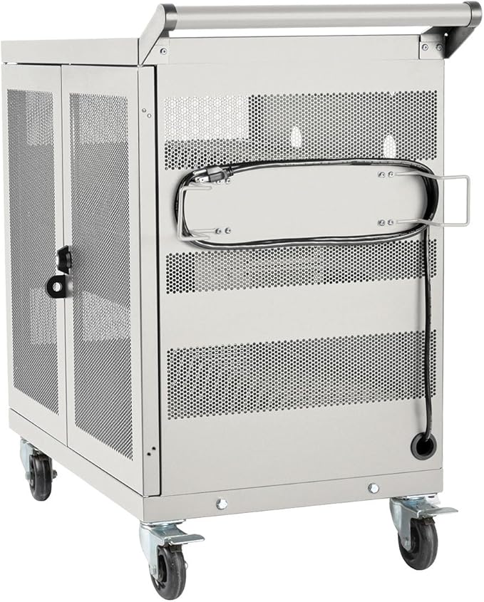 Tripp Lite 32-Port USB Charging Cart Storage Station for Android & Tablet, White (CSC32USBW)