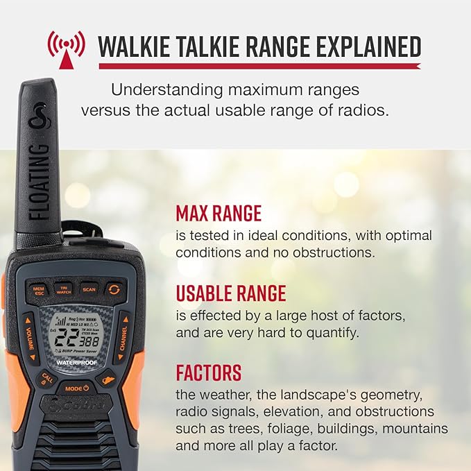 Bundle of Cobra RX380 TTC Walkie Talkies (2-Pack) + Cobra ACXT1037R FLT Walkie Talkie (1-Pack)