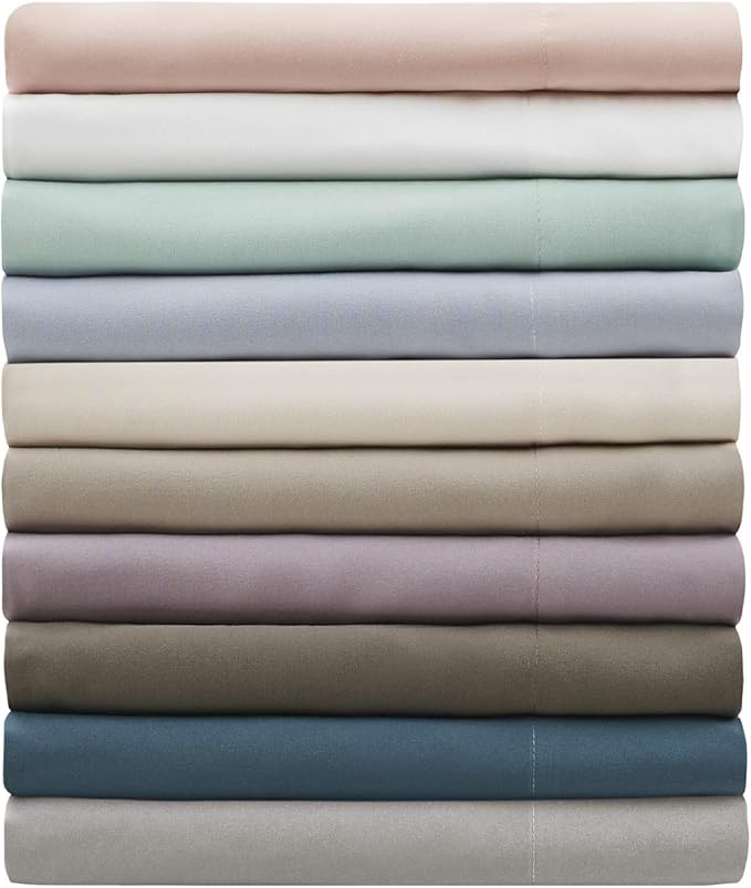 Madison Park 3M Microcell Color Fast, Wrinkle and Stain Resistant, Soft Sheets with 16" Deep Pocket All Season, Cozy Bedding-Set, Matching Pillow Case, 4 pieces, Queen, Blush