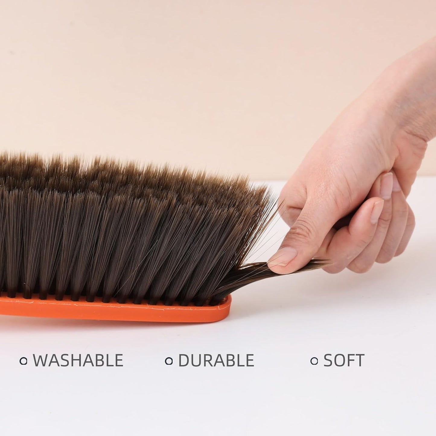 3 Pack 15" Soft Bristle Bed & Counter Cleaning Brush, Dusting & Crumb Debris Sweeping Brush, Comfortable for Car, Bed, Couch, Desk, Sofa, Furniture & Clothes, Small Particles & Hair Remover