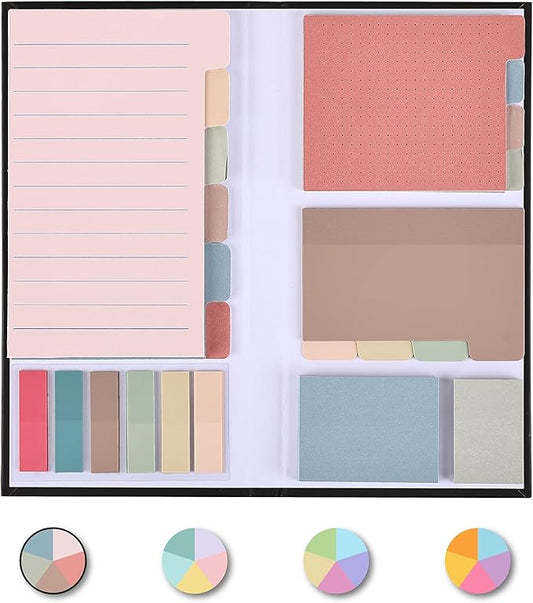 Mr. Pen- Sticky Note Set, 410 Pack, Vintage Colors, Transparent Sticky Notes Tabs, Translucent Sticky Note Dividers Tabs, Stocky Notes for Bible Journaling