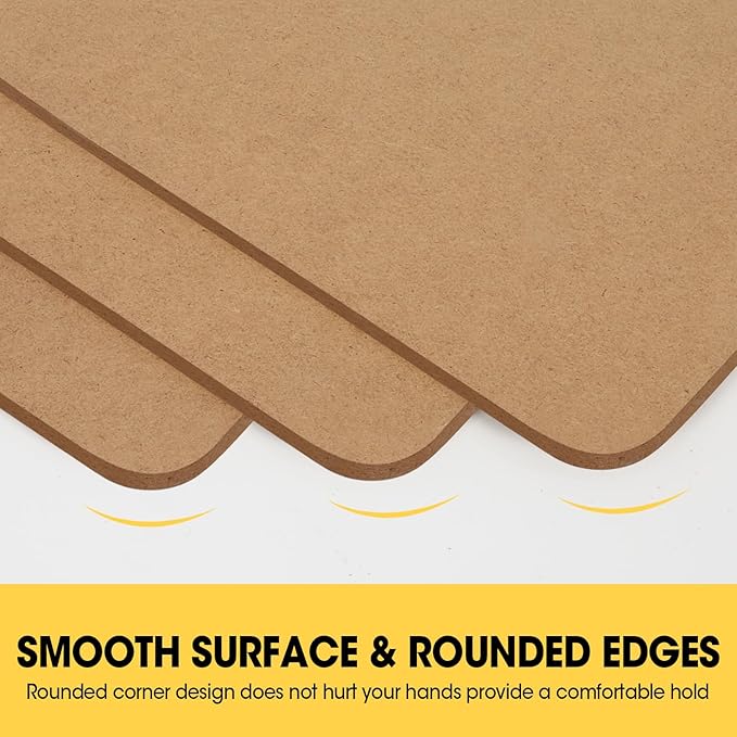 6 Pack Clipboards Bulk, Clip Boards 8.5x11 Standard Letter Size, Clipboards for Classroom, Wooden Clipboard