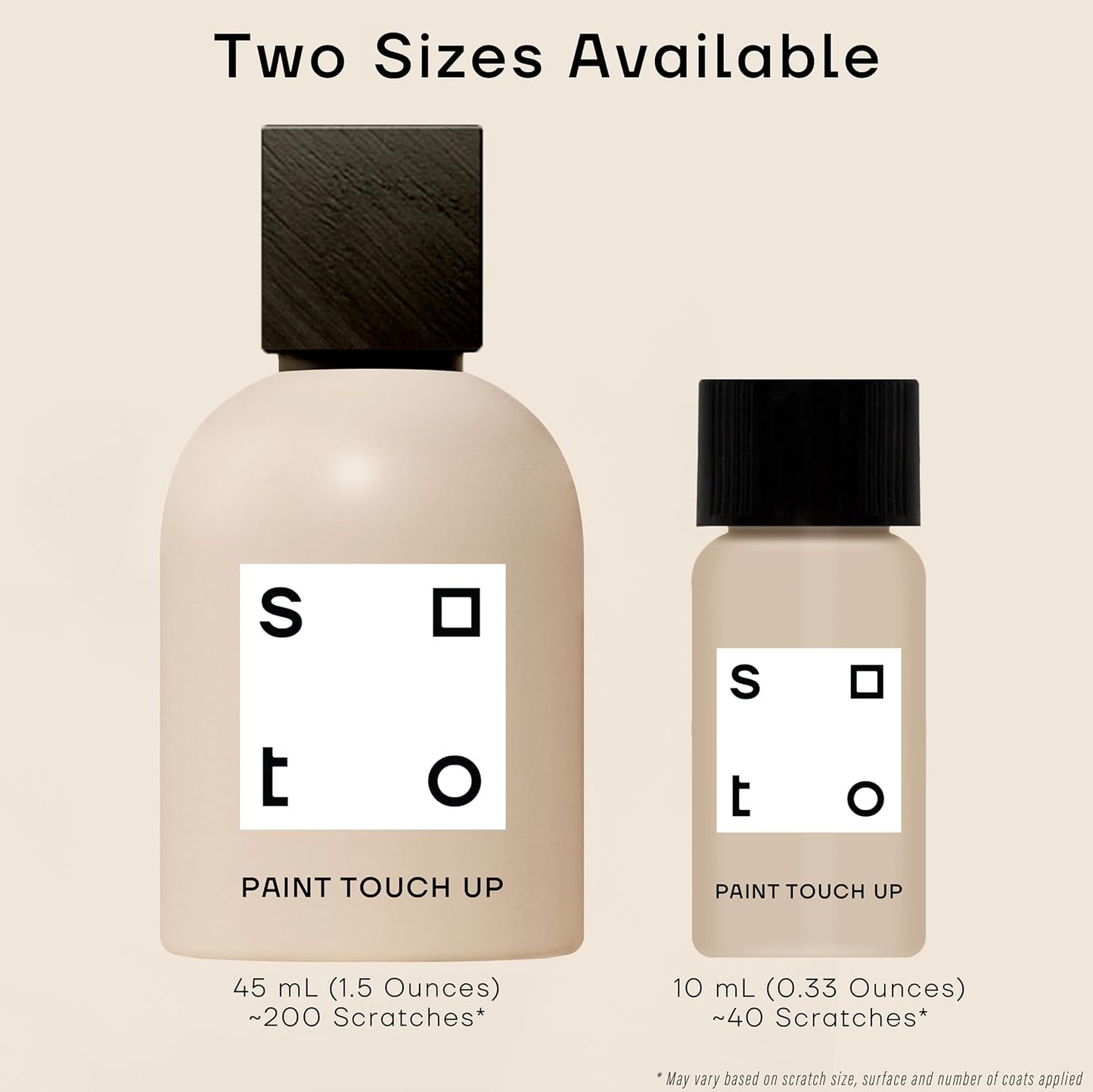 soto Off-White Paint Touch Up, Multi-Surface, Matte Finish (No. 12 Tempera) — 10 Milliliters of Scratch Repair for Furniture, Walls, Cabinets, Trim, Doors, Indoor/Outdoor