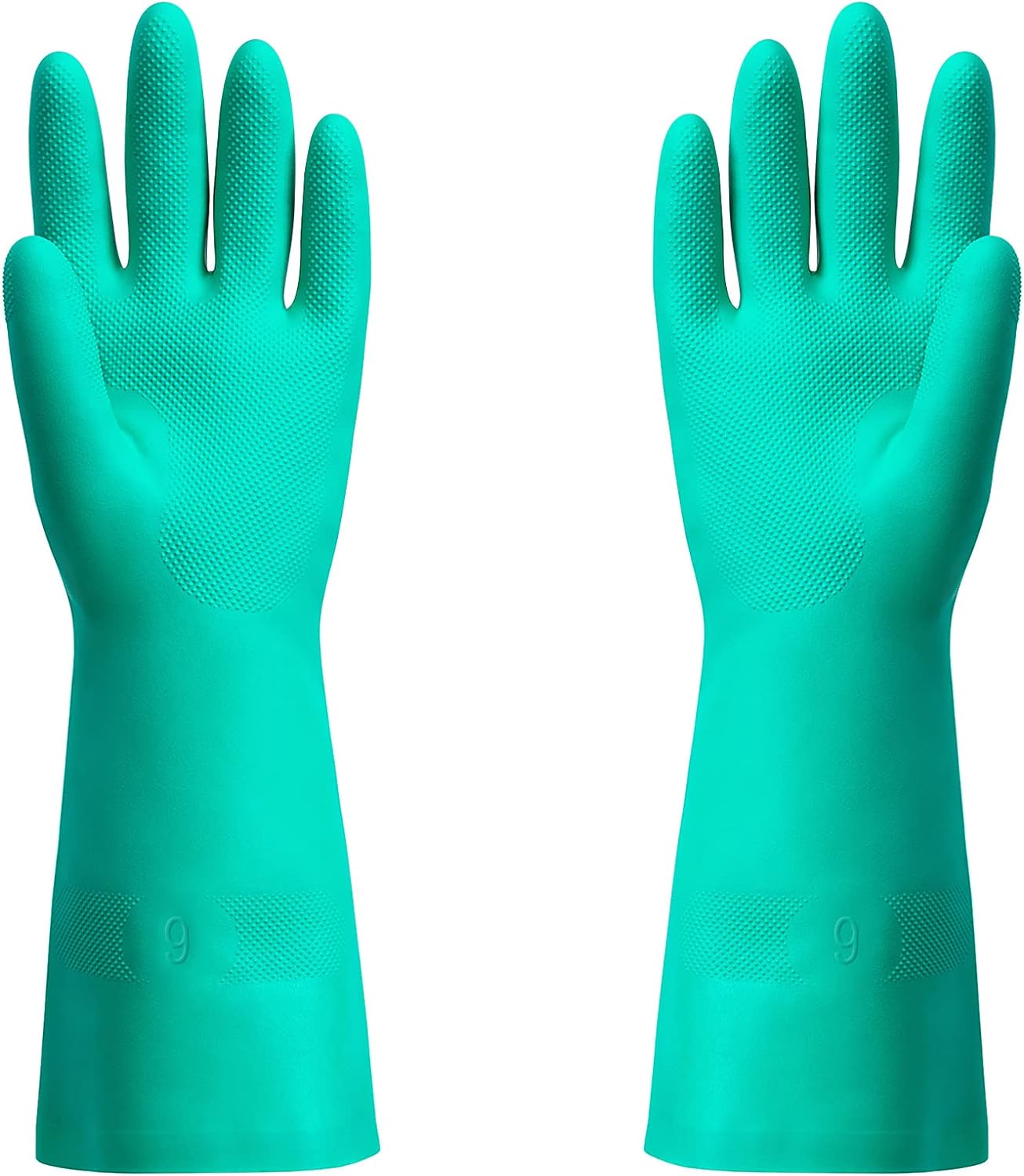 ThxToms Chemical Resistant Nitrile Gloves, Resist Household Acid, Alkali, Solvent and Oil, Latex Rubber Free, 1 Pair Large