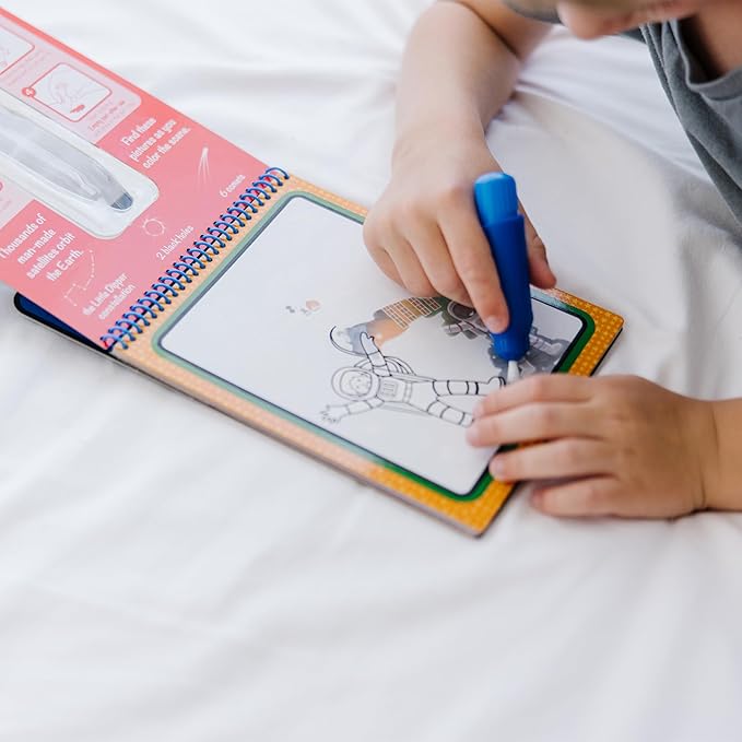 Melissa & Doug On The Go Water Wow! Reusable Mess-Free Water-Reveal Activity Pad – Space