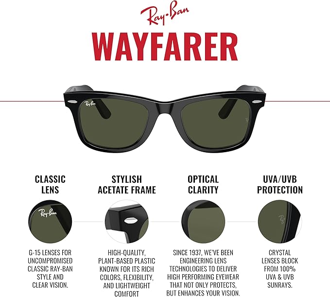 Ray-Ban RB2140 Original Wayfarer Square Sunglasses