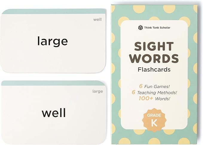 Award-Winning Kindergarten Sight Words Flash Cards – 100+ Dolch & Fry High-Frequency Words – Fun Learning for Ages 4–7 – Preschool, Homeschool & Classroom