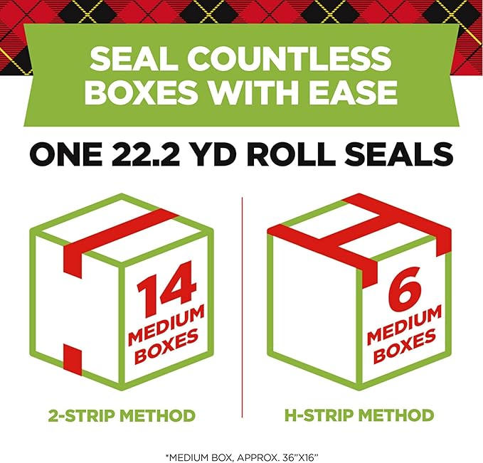 Scotch Sure Start Packing Tape, Clear, Quiet Unwind and Easy Start, Moving Supplies, 1.88 in. x 22.2 yd., 6 Tape Rolls with Dispensers