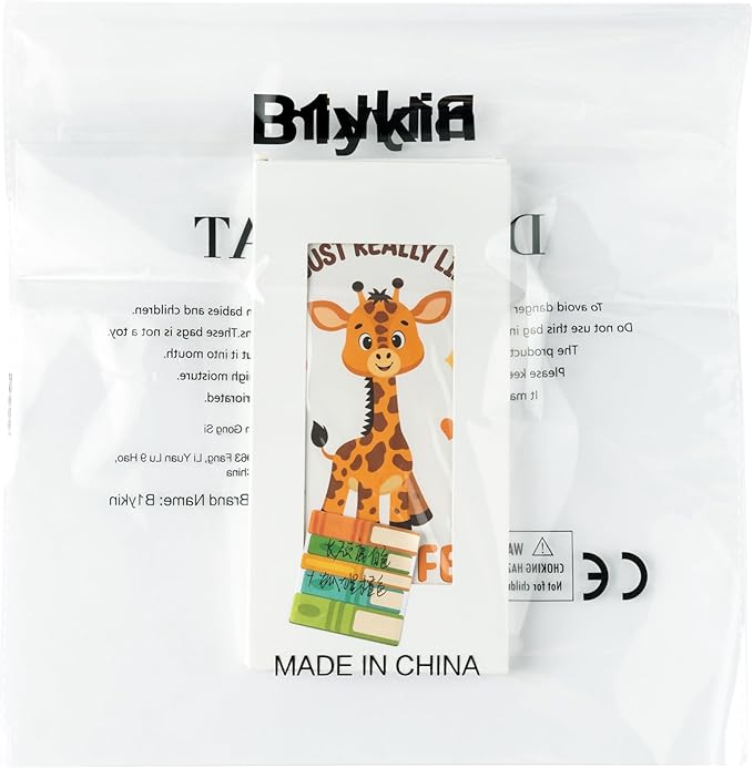 B1ykin Cute Sticky Notes Set - I Just Really Like Giraffe Self-Stick Notes Pad, 550 Sheets Writing Memo Pages Sticky Notepad for Teacher Appreciation Gifts, School Office Party Supplies (Giraffe)