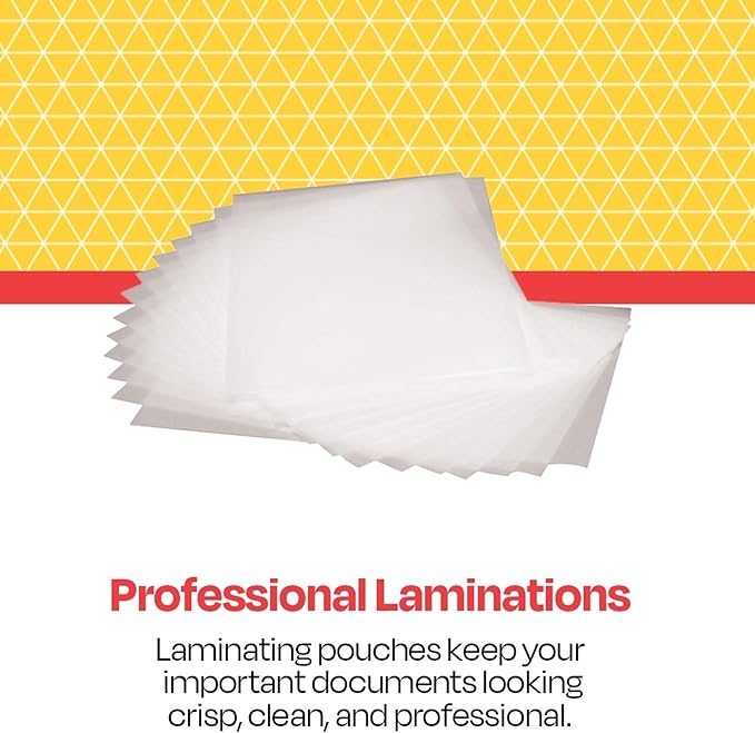 School Smart Laminating Pouches, 12 x 18 Inches, 3 mil Thick, Pack of 100