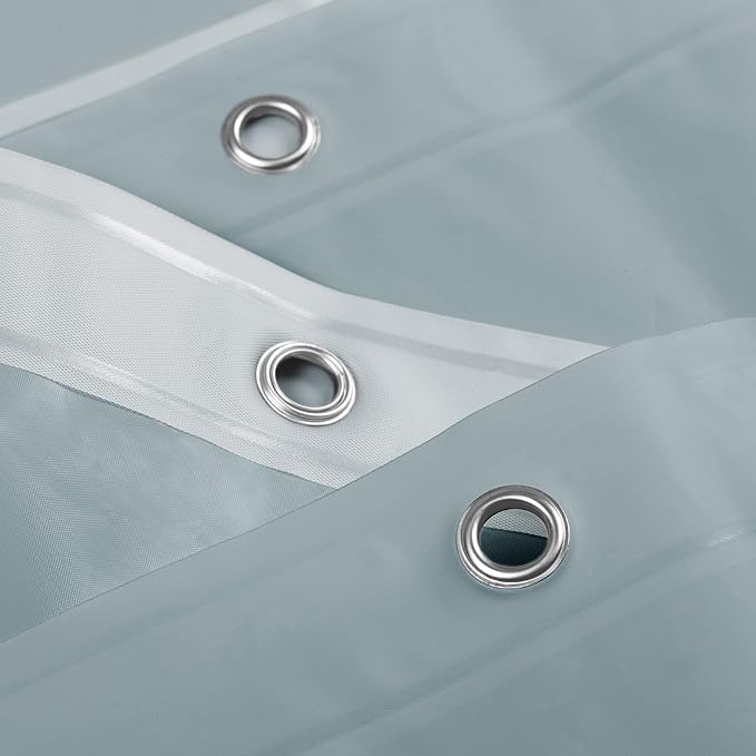 Barossa Design Shower Curtain Liner - Premium PEVA Shower Liner for Bathroom, BPA & PVC Free, No Chemical Smell, Lightweight Standard Size Bath Curtain with 3 Magnets, Metal Grommets - Stone Blue