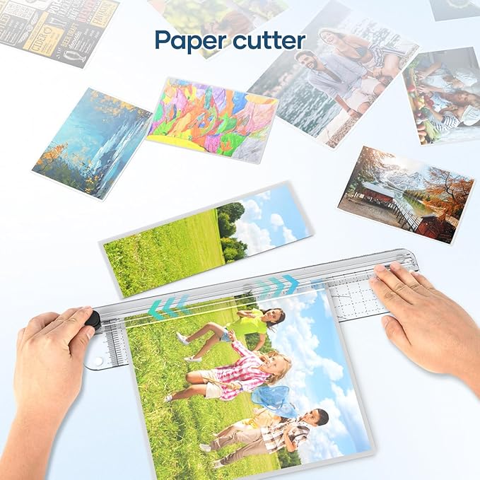 Laminator, Laminator Machine A4, 4 in 1 Personal Thermal Laminator, 9 Inch Hot & Cold Laminator Kit, Fast Warm-Up & Quiet Laminator with Laminating Sheets 9pcs for Home Office School Use