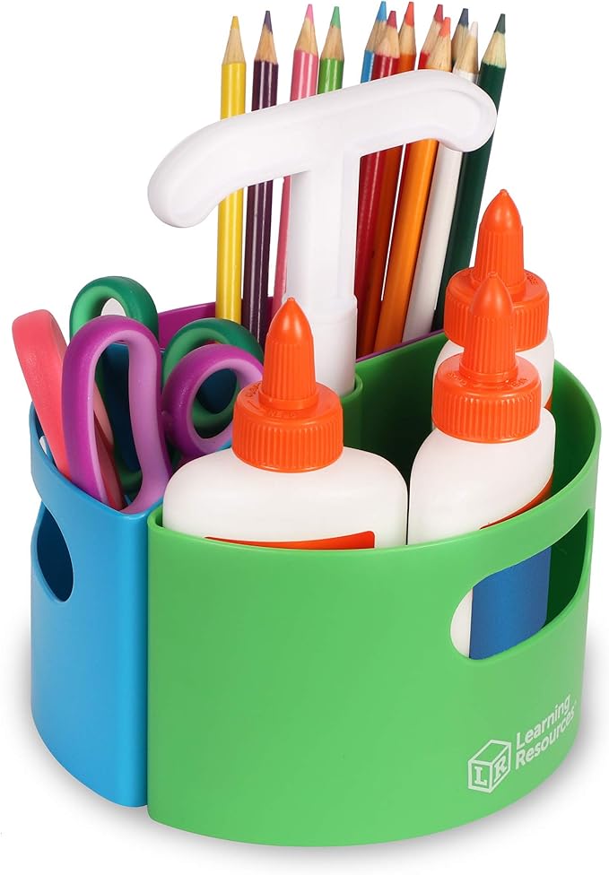 Learning Resources Create-a-Space Storage Center Mini Bundle, Home School Accessories, Fits 3oz Hand Sanitizer Bottles, Teacher Organizer, Classroom Craft Portable Activities