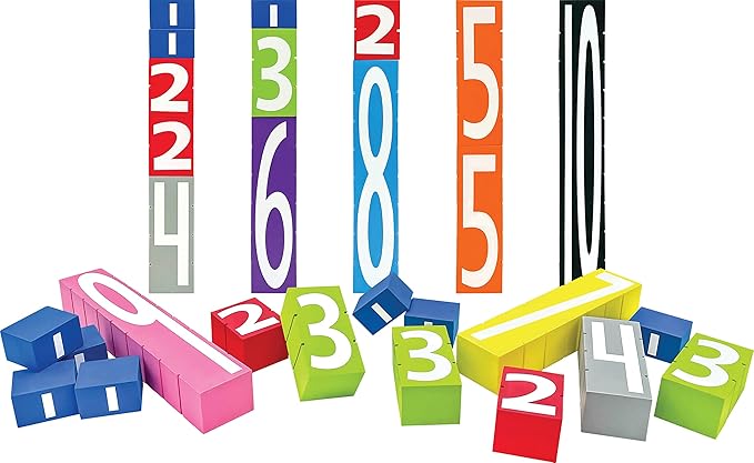 Teacher Created Resources Number STAX - Stacking Foam Number Blocks (TCR20123),28 Pieces,4+