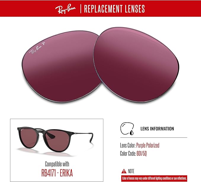 Ray-Ban Original RB4171 ERIKA Replacement Lenses For Women+BUNDLE with ACCESSORY EYEWEAR KIT