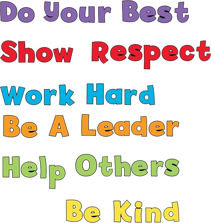 Carson Dellosa Bundle of Positive Affirmations Motivational Bulletin Board Decorations, Colorful Cardstock Letters and Inspirational Quotes for Classroom and Wall Decor