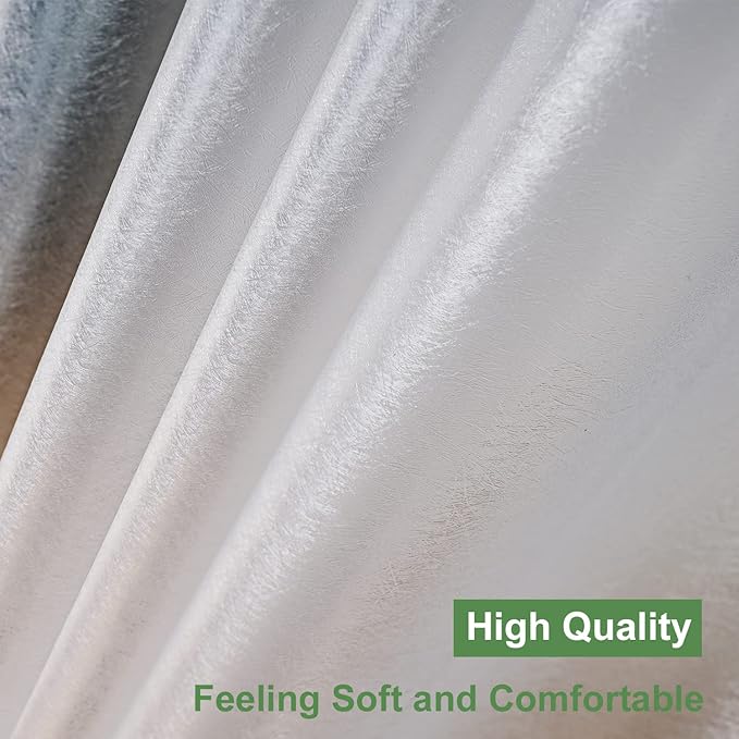 UFRIDAY Extra Long Shower Curtain Liner 84 inch, Heavy Duty White EVA 3D Frosted Shower Curtain Liners for Bathroom 72 x 84 Inches Weighted with 3 Big Magnets, Thick,Semi Transparent.