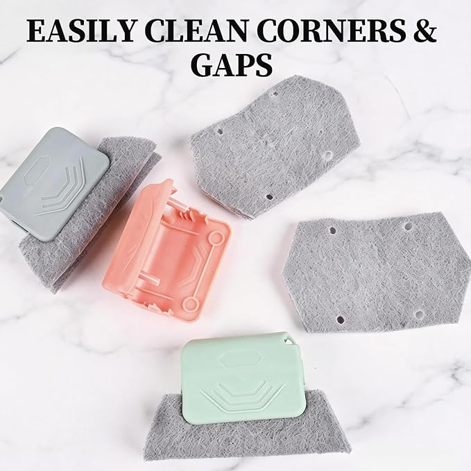 Magic Window Track Cleaner,Upgraded Handheld Window Groove Cleaning Brush Tools Set,Cleaner Brushes Tools for Window lides Gaps,Tile Grout Lines, Shutter Slats, Car AC Vents & Narrow Gaps(Mix 3PCS)
