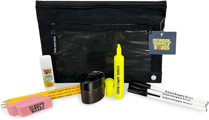 School Supply Boxes | Budget Saver Pallet (180 Boxes) | Back to School Essentials Kit for Students & Teachers | Includes Spiral Notebook, Crayons, Pens, Pencils, Glue & More