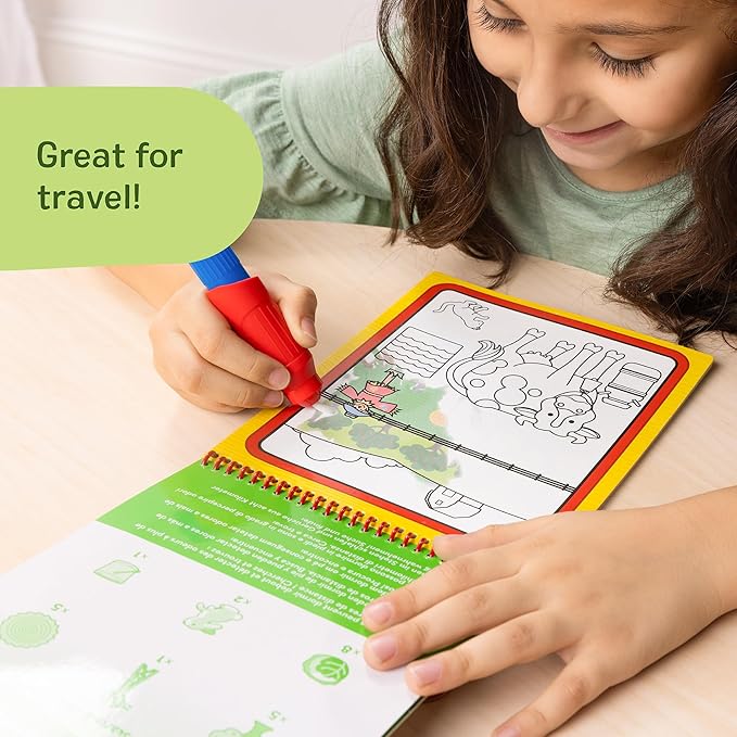 Melissa & Doug Water Wow! Mess Free Coloring Book, Reusable Water-Reveal Activity Pad, On The Farm, Travel Toys, Party Favors, for Toddlers & Kids Ages 3+