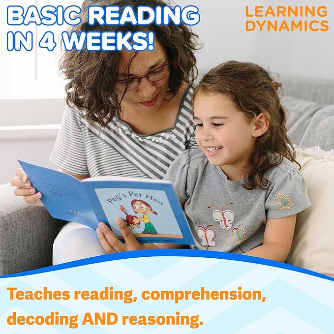 Learning Dynamics 53 Decodable Reading Books & Music CD – Basic Learn How to Read Books for 4-7 Year Olds – Teaches Phonics, Words & Reading – Includes 53 Unique Books to Start Reading