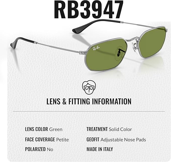 Ray-Ban RB3947 Square-Round Shaped Sunglasses for Men & Women with Official RAYBAN Eyewear Kit – Classic Timeless Design